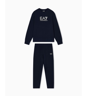 EA7 Tekaška obleka Maxi Logo navy