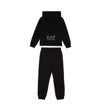 EA7 Bawełniany dres Visibility czarny