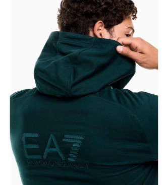 EA7 Bluza z kapturem Visibility zielona