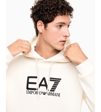 EA7 Sichtbarkeit Hoodie wei