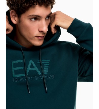 EA7 Sweat � capuche vert de visibilit� avec capuche
