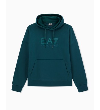 EA7 Sweat � capuche vert de visibilit� avec capuche