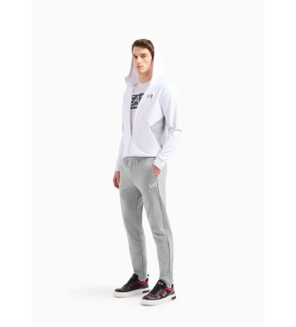 EA7 Sweatshirt Train Visibility branca, cinzenta