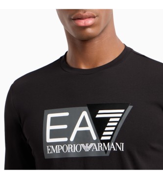 EA7 Zichtbaarheid T-shirt lange mouwen zwart