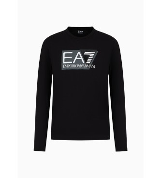 EA7 Majica z dolgimi rokavi Visibility črna