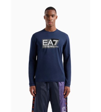 EA7 Visibility langrmet T-shirt navy