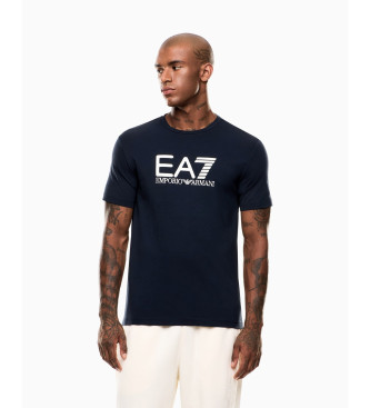 EA7 Stretch knitted T-shirt Visibility navy