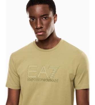 EA7 Stretch knitted T-shirt Visibility brown