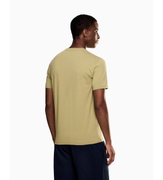 EA7 Stretch knitted T-shirt Visibility brown