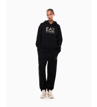 EA7 Visibility Sweatshirt aus schwarzer Mischung