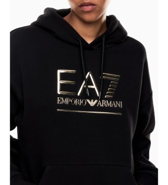 EA7 Visibility Sweatshirt aus schwarzer Mischung