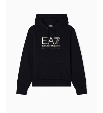 EA7 Visibility Sweatshirt aus schwarzer Mischung