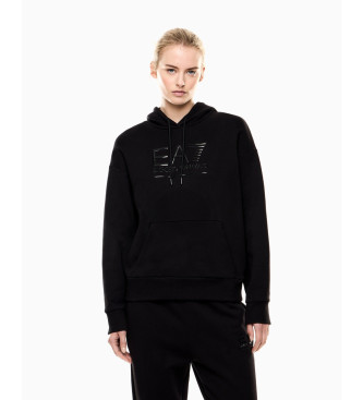 EA7 Visibility Sweatshirt aus schwarzer Mischung