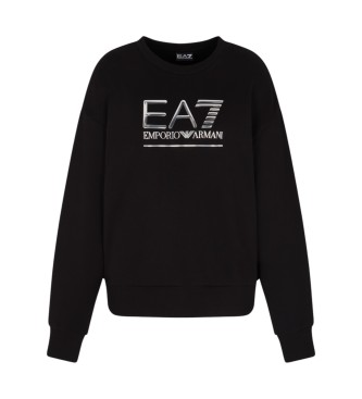 EA7 Sweatshirt Maxilogotype Sichtbarkeit schwarz