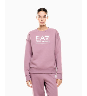 EA7 Sweatshirt Maxilogotype Sichtbarkeit rosa
