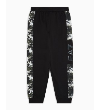 EA7 Pantaloni sportivi Visibility in cotone nero