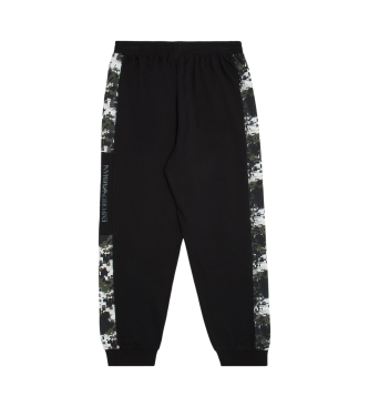 EA7 Pantaloni sportivi Visibility in cotone nero