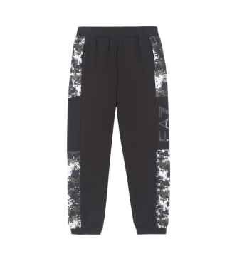 EA7 Pantaloni sportivi Visibility in cotone nero