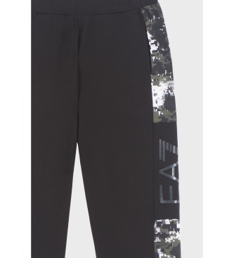 EA7 Pantaloni sportivi Visibility in cotone nero