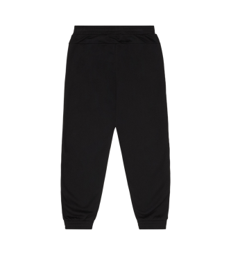 EA7 Logo Series Boy Pantalon de survtement en coton mlang noir