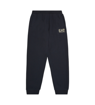 EA7 Tracksuit broek Logo Series in marineblauw katoen