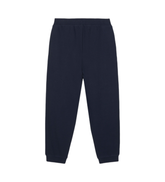 EA7 Tracksuit broek Logo Series in marineblauw katoen  