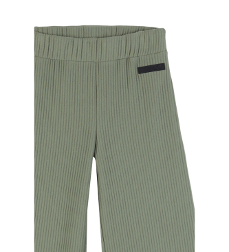 EA7 Green flared trousers