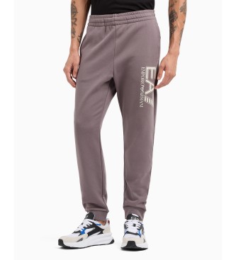 EA7 Visibility tracksuit bottoms in grey cotton blend