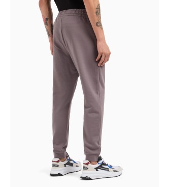 EA7 Visibility tracksuit bottoms in grey cotton blend