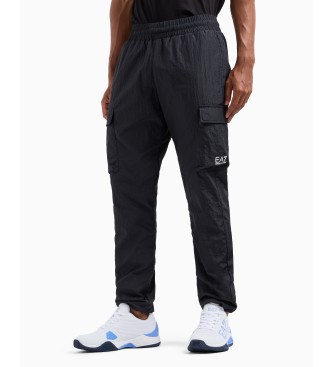 EA7 Core Identity cargo trousers in black nylon