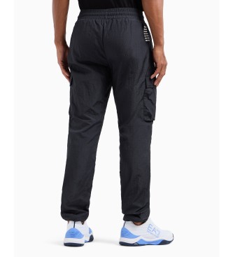 EA7 Core Identity cargo trousers in black nylon