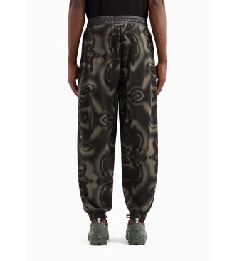 EA7 Tracksuit bottoms Visibility cotton green