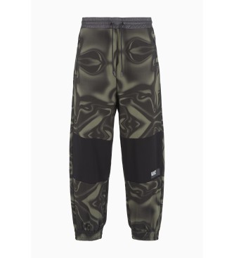 EA7 Pantaloni sportivi Visibility in cotone verde