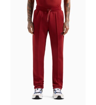 EA7 Tracksuit bottoms Tennis Club in burgundy cotton blend