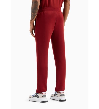 EA7 Tracksuit bottoms Tennis Club in burgundy cotton blend