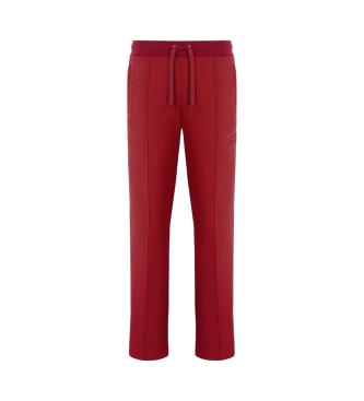 EA7 Tracksuit bottoms Tennis Club in burgundy cotton blend