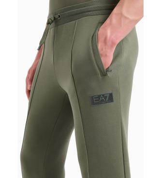 EA7 Pantaloni sportivi Tennis Club in misto cotone verde