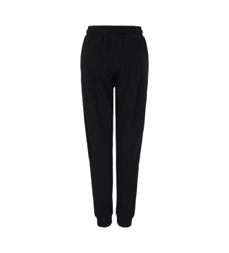 EA7 Shiny Stretch Cotton Sweatpants black