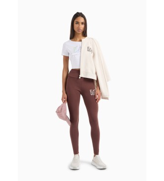 EA7 Visibility leggings in stretch cotton  brown