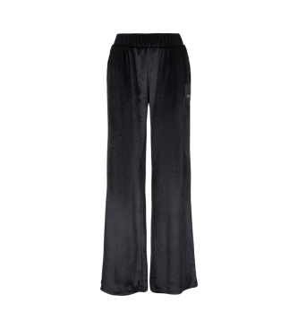 EA7 Pantalon large Athletic Velour noir