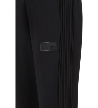 EA7 Tracksuit bottoms wide 7.0 in black stretch modal mix