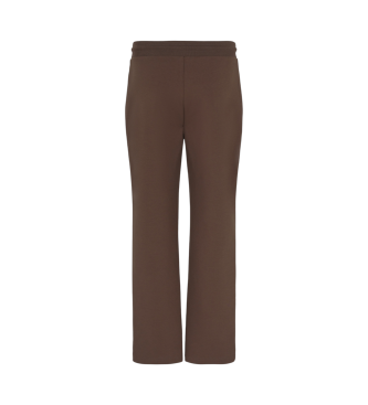 EA7 Pantaloni interlock in misto cotone marrone Lux Identity