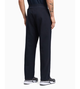 EA7 Pantalon interlock en coton mlang Lux Identity navy Lux Identity navy