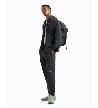 EA7 Core Identity cargo trousers in black nylon