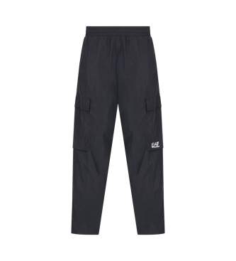 EA7 Core Identity Cargohose aus schwarzem Nylon