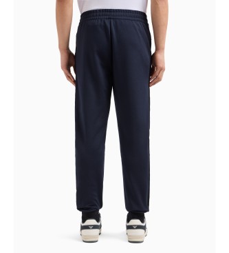 EA7 Tekniske twill-bukser med stretch Gold Label Navy