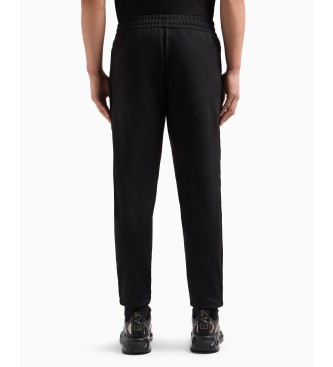 EA7 Technical stretch twill trousers Gold Label black