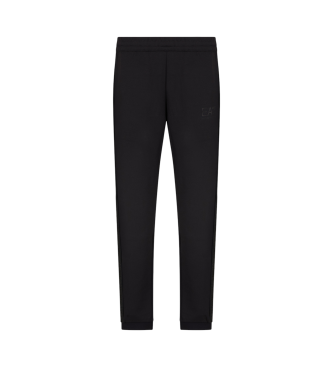 EA7 Pantaloni in twill tecnico elasticizzato nero Gold Label