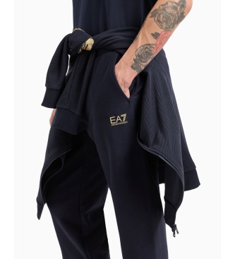 EA7 Tracksuit broek Graphic Series in marineblauw katoen