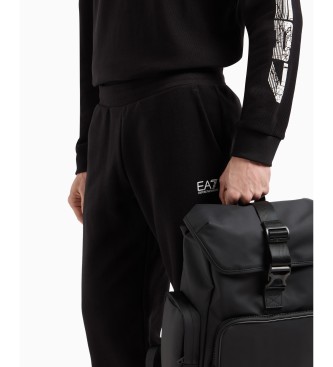 EA7 Tracksuit bottoms Graphic Series in black cotton